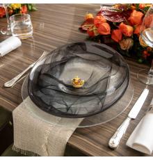 Тарелка для пасты d 30 см h 9 см, стекло, цвет / декор бело-черный, Ola