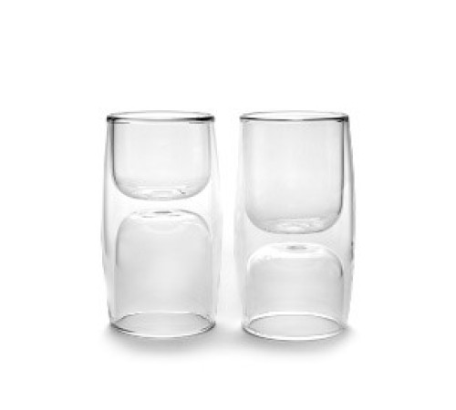 Стакан двойной 100 / 150 мл, d 7 см h 12,5 cм, стекло