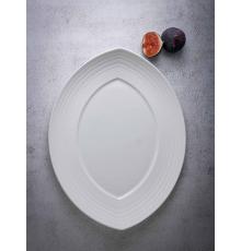 Блюдо овальное 32x25 см h 3 см, фарфор, Linea