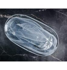 Блюдо овальное 35,2x19,7 см h 3,2 см, стекло, цвет / декор белый, Atlas