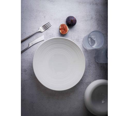 Салатник 800 мл, d 24,5 см h 5 см, фарфор, Linea