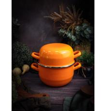Кастрюля для мидий оранжевая 2,8 л h 17,5cm d 18cm